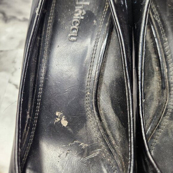 LE CHATEAU WOMENS SIZE 8 BLACK HIGH HEEL SHOES POINTY TOE - Picture 8 of 10